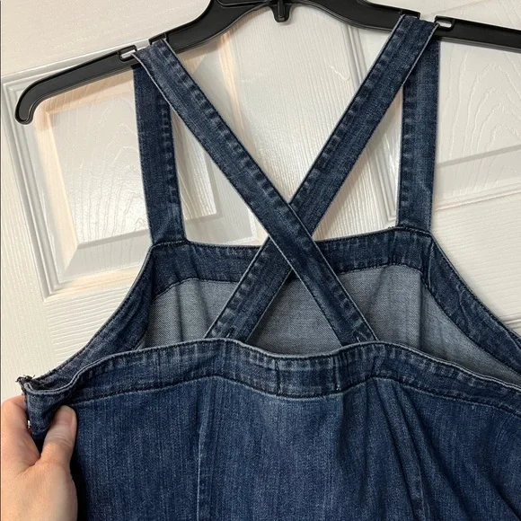 Universal Thread Dark Indigo Denim Overall Dress - Picture 4 of 5